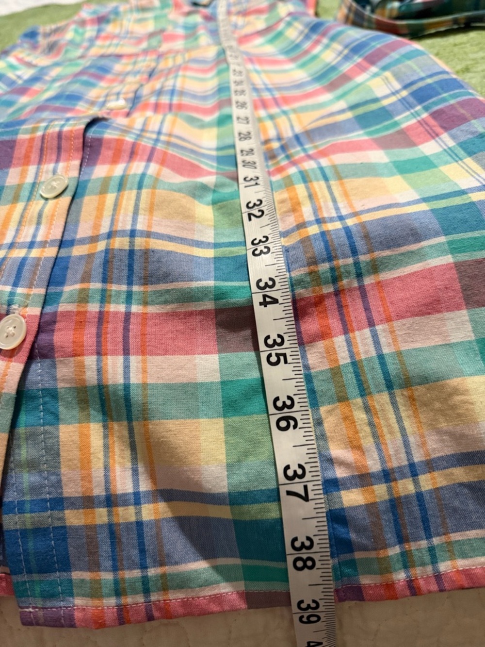 Lands End pink,yellow, blue & green Plaid Dress Excellent like NEW SIZE 4 - Picture 9 of 11